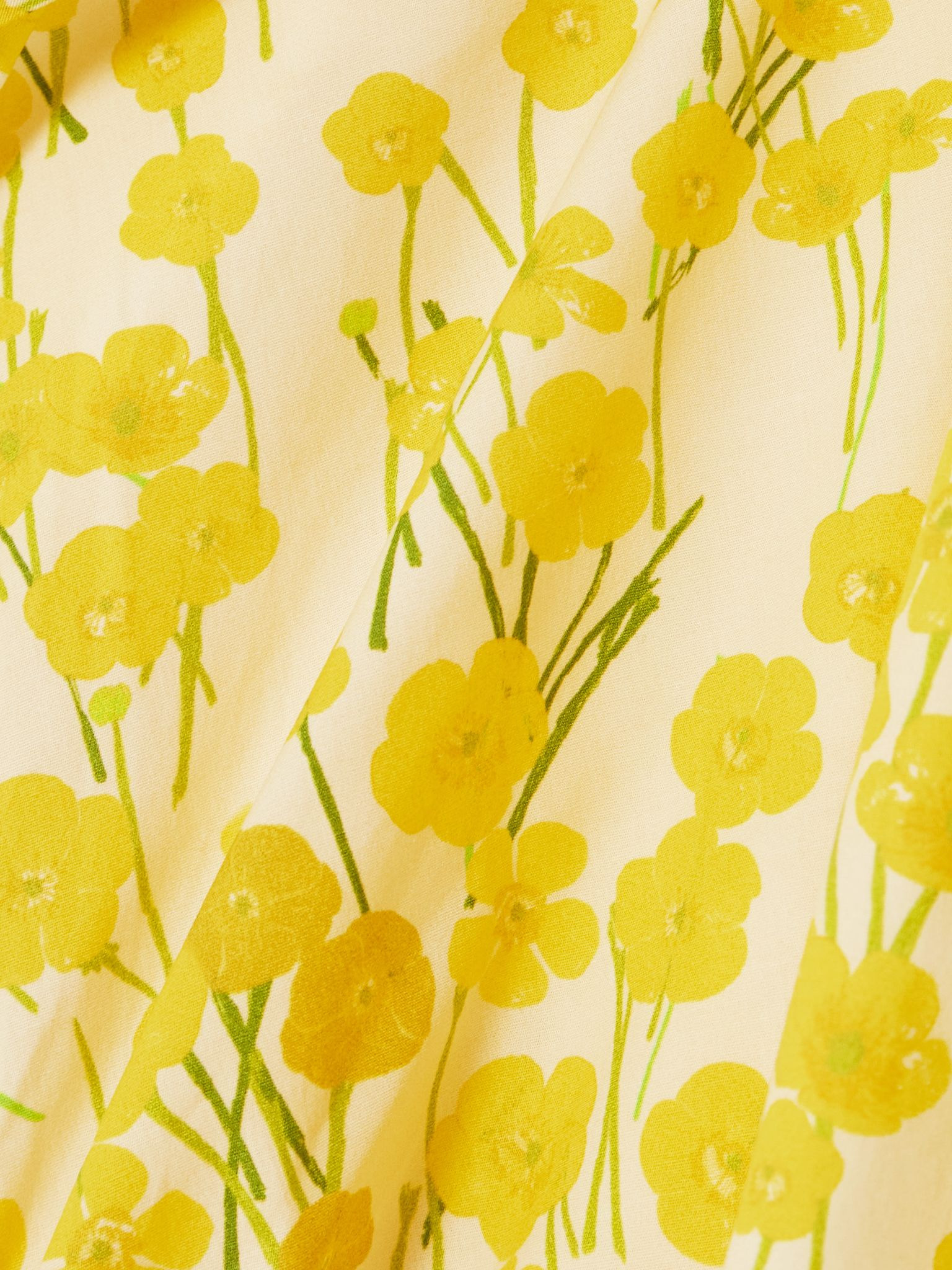 Bowery one-shoulder floral-print stretch-cotton midi dress Yellow - 4