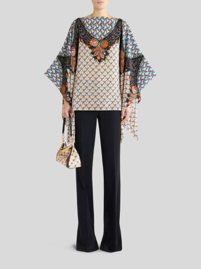Etro FLORAL PATTERN SILK PONCHO outlook