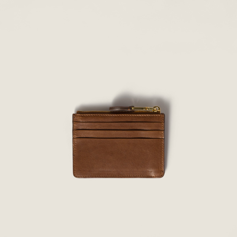 Miu Miu Nappa leather card holder outlook