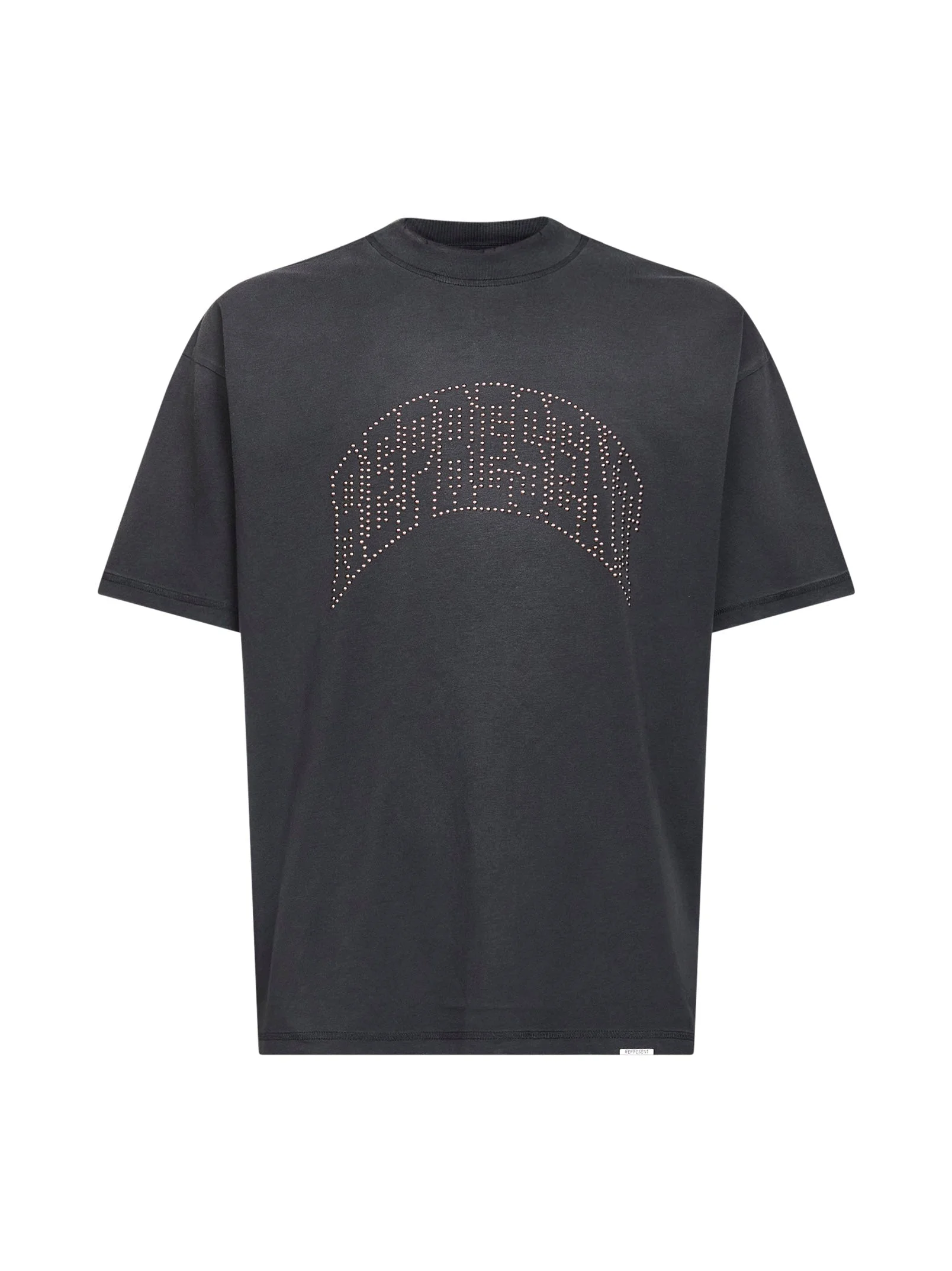 Black Embellished Represent T-shirt - 1