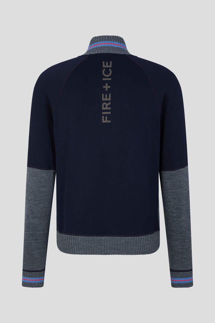 Hugh Half-zipper pullover in Navy blue/Gray - 5