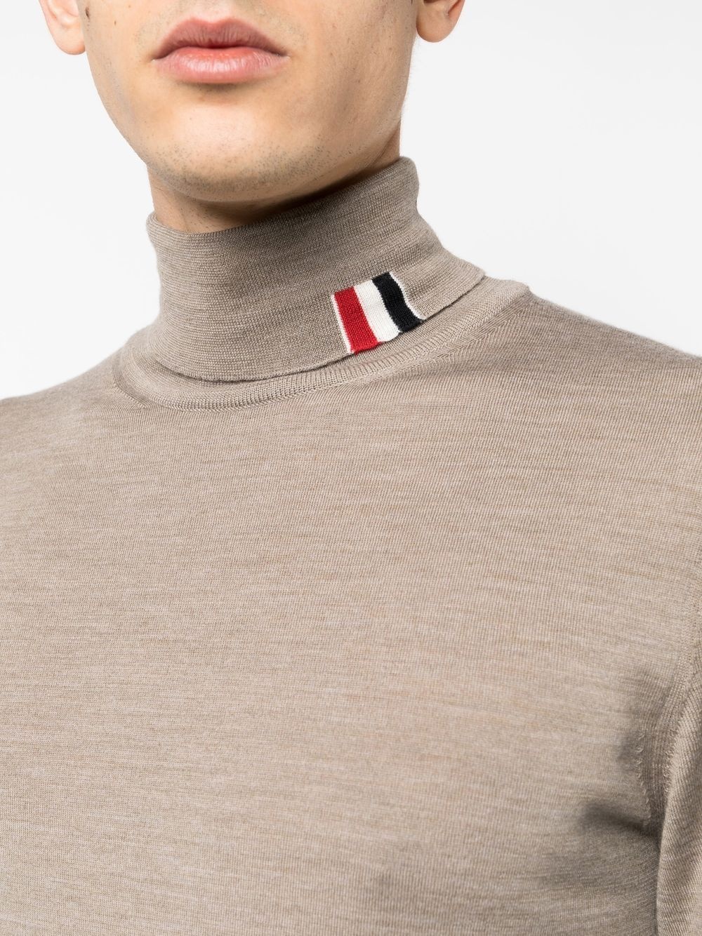 fine knit roll-neck jumper - 5