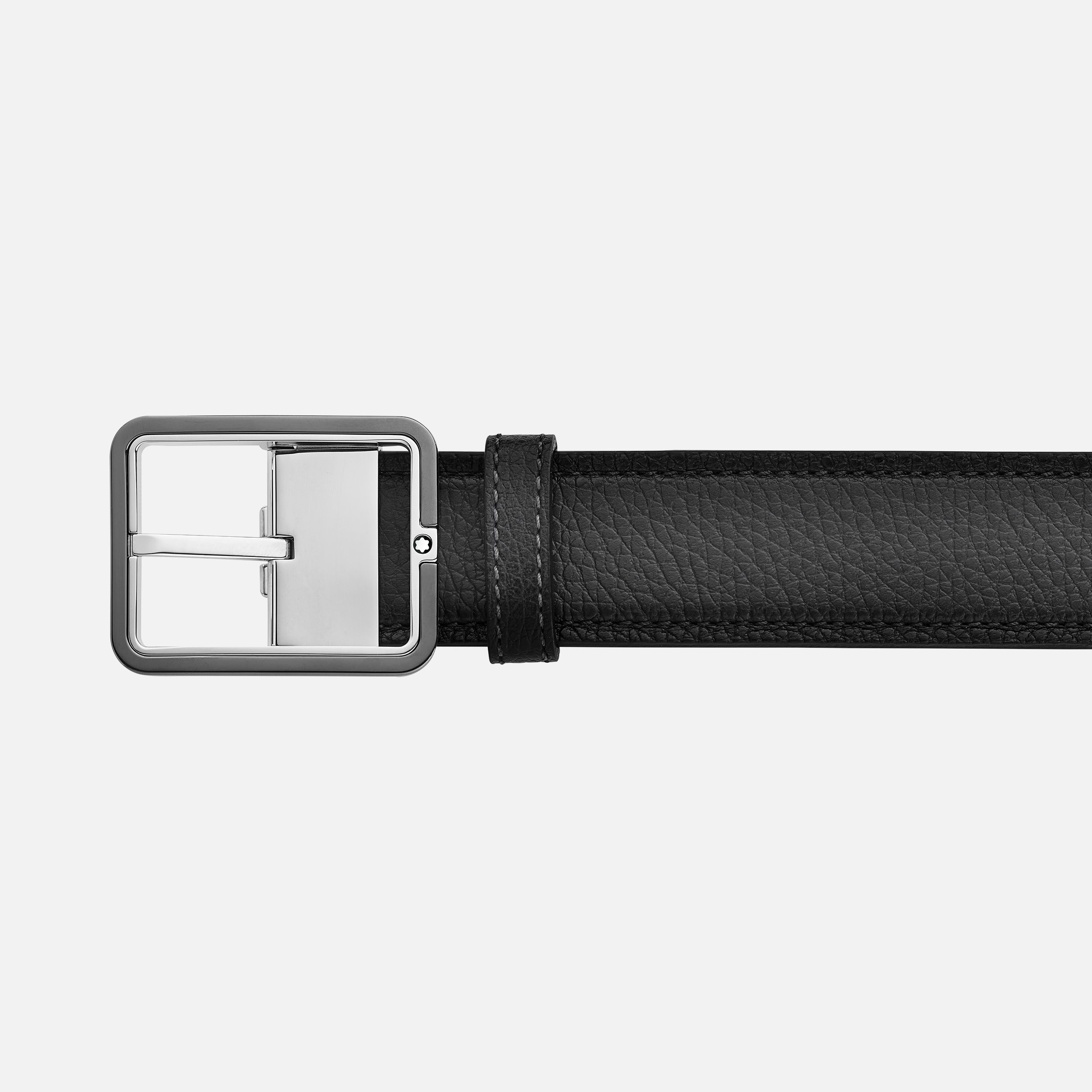 Gray 35 mm leather belt - 3
