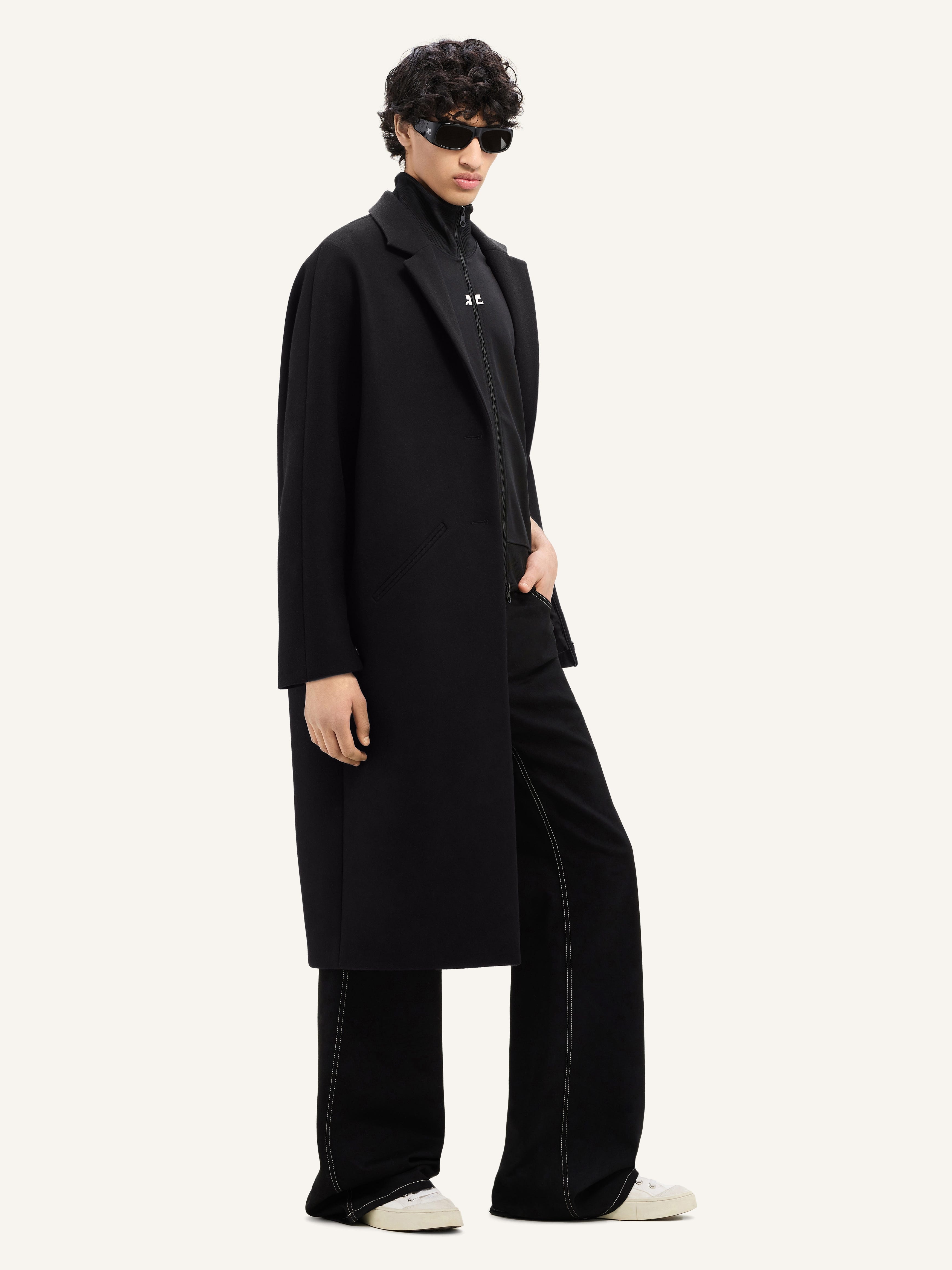 COCOON WOOL LONG COAT - 4