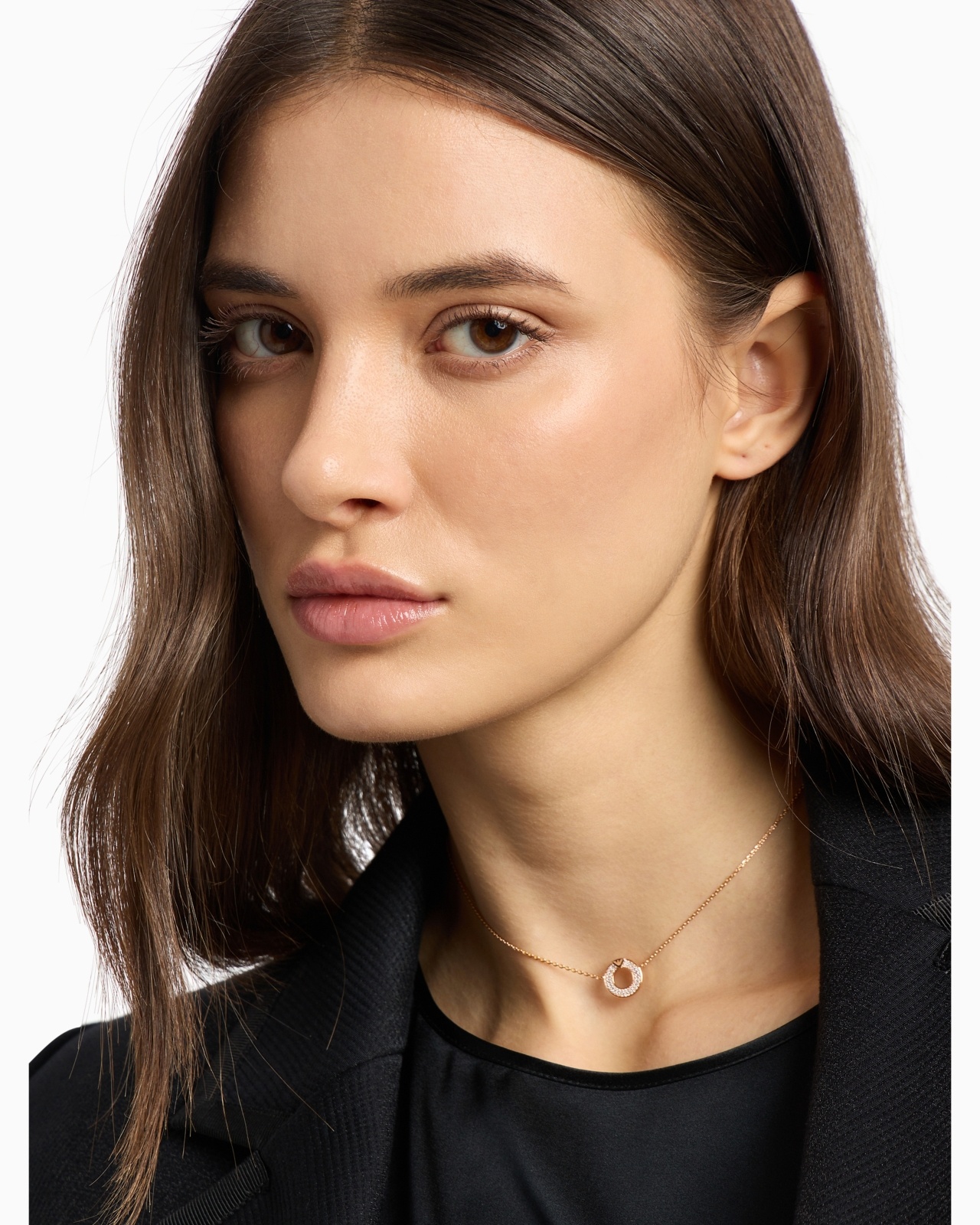 ROSE GOLD-TONE STERLING SILVER PENDANT NECKLACE - 4
