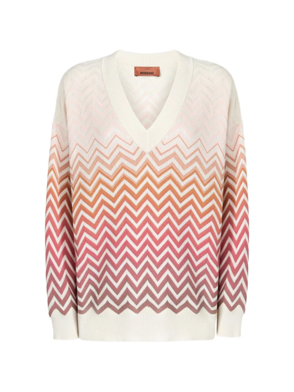 V-neck chevron knitwear - 1