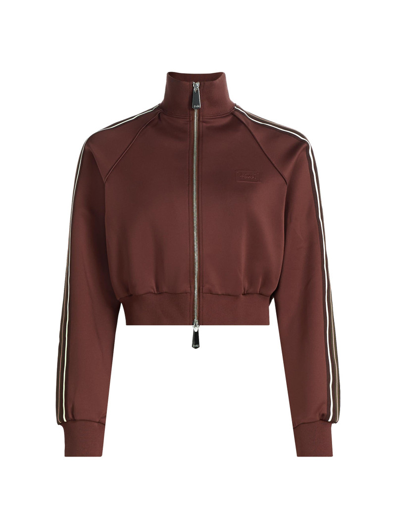 Women's Future Memory Crop Trak Jacket - Brown 1