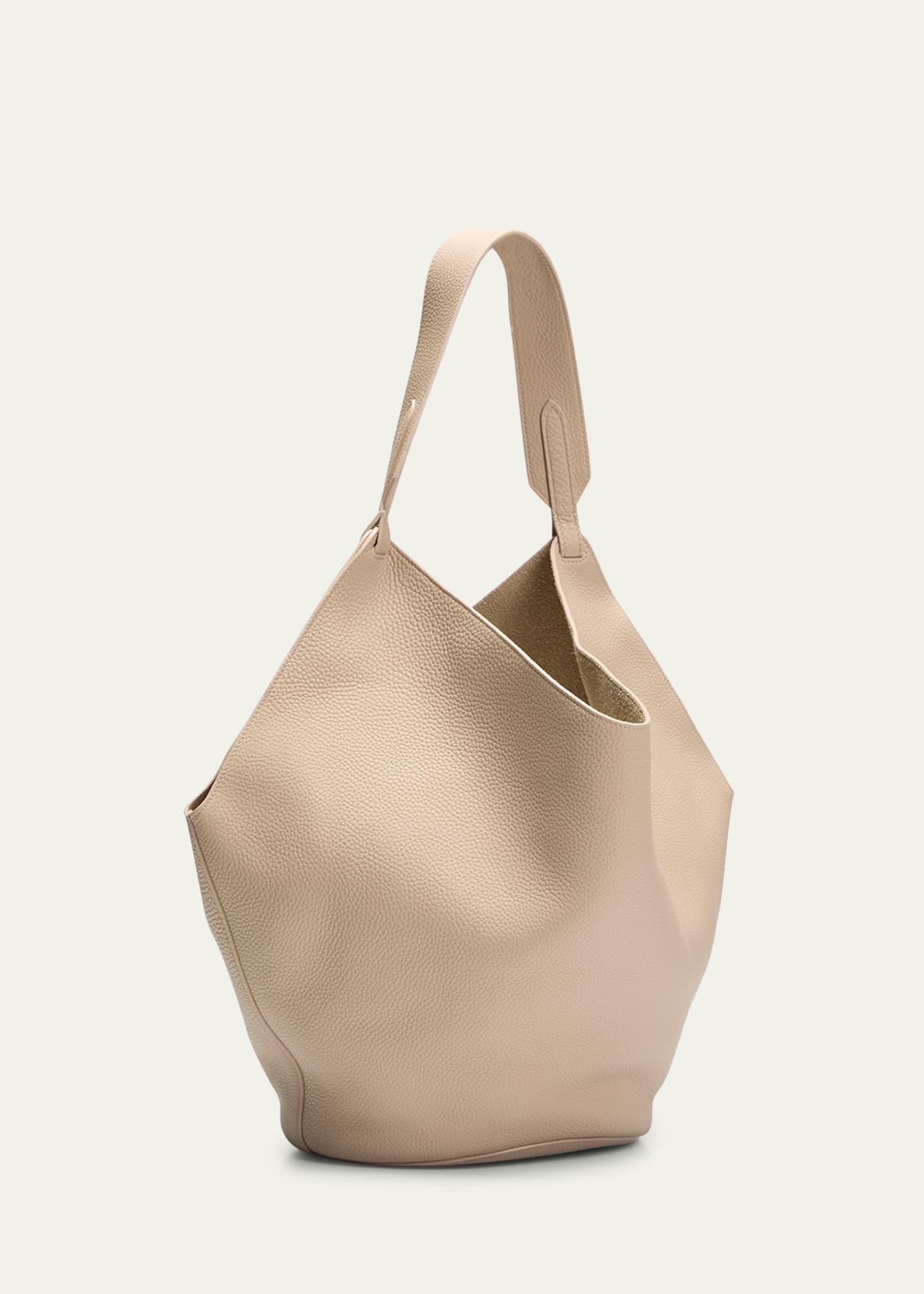 Lotus Medium Pebbled Leather Tote Bag - 3