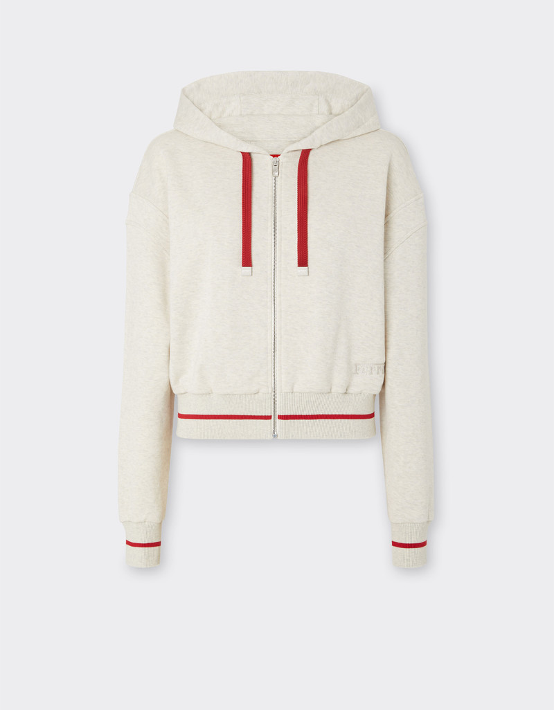 Melange cotton sweatshirt 1