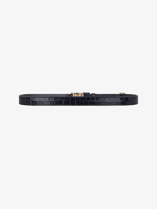 4G BUCKLE BELT IN CROCODILE EFFECT LEATHER - 2