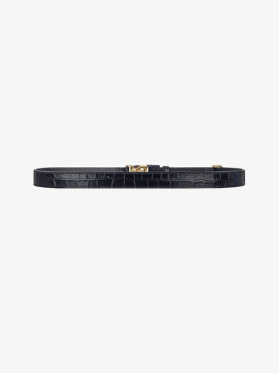 Givenchy 4G BUCKLE BELT IN CROCODILE EFFECT LEATHER outlook