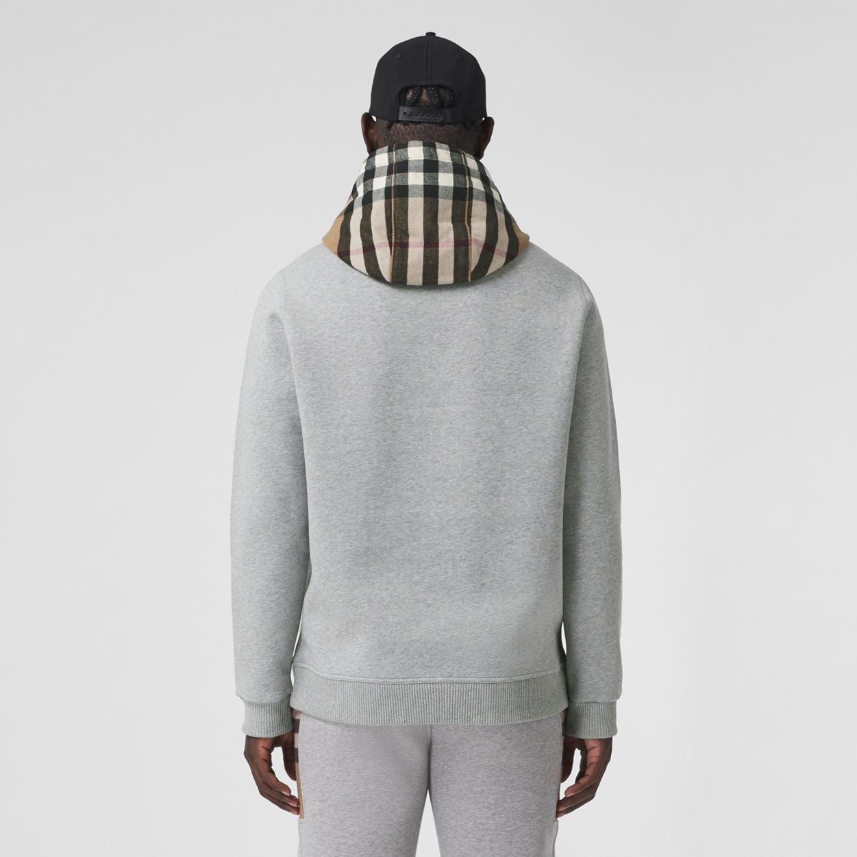 Check Hood Cotton Blend Hoodie - 4