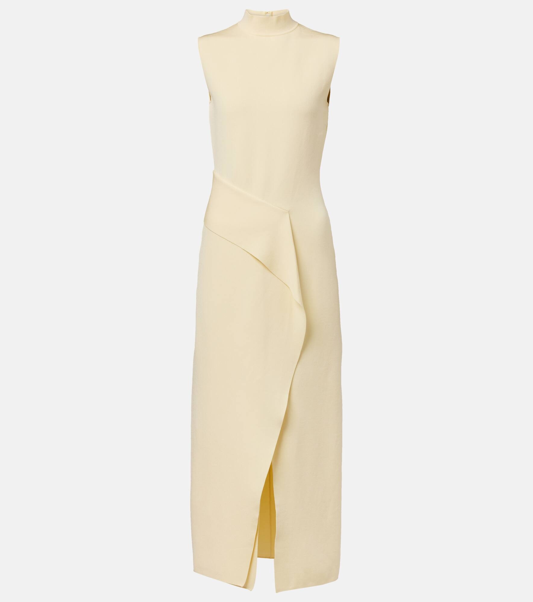 Draped asymmetric maxi dress - 1