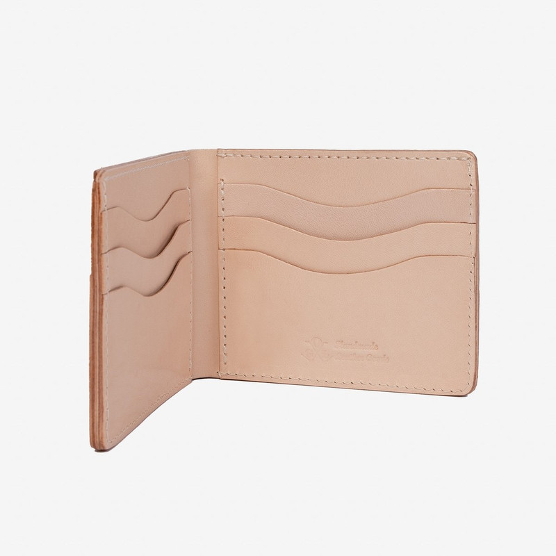Iron Heart OGLH-KM-BFOLD-NAT OGL Kingsman Classic Bi-Fold Wallet with Arc Accent - Natural outlook