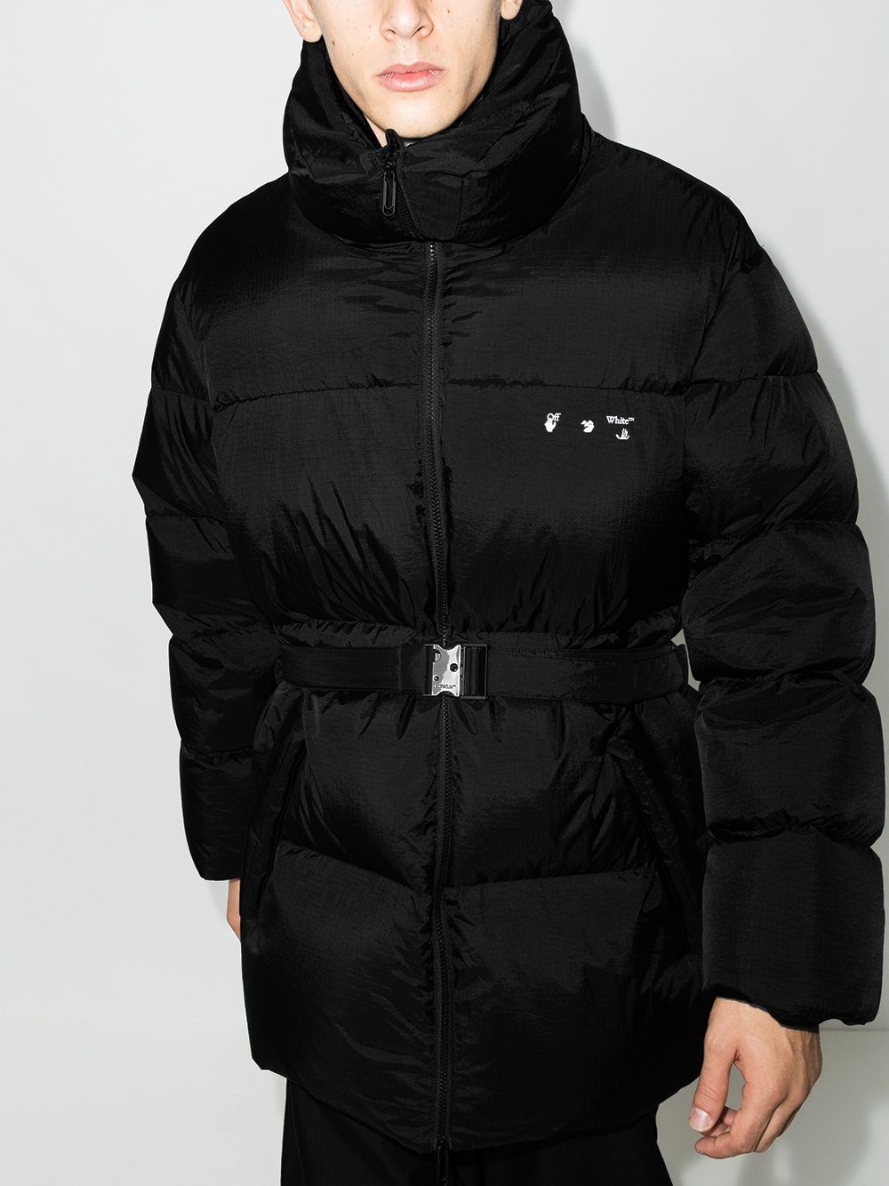 Hands Off belted puffer down jacket - 2