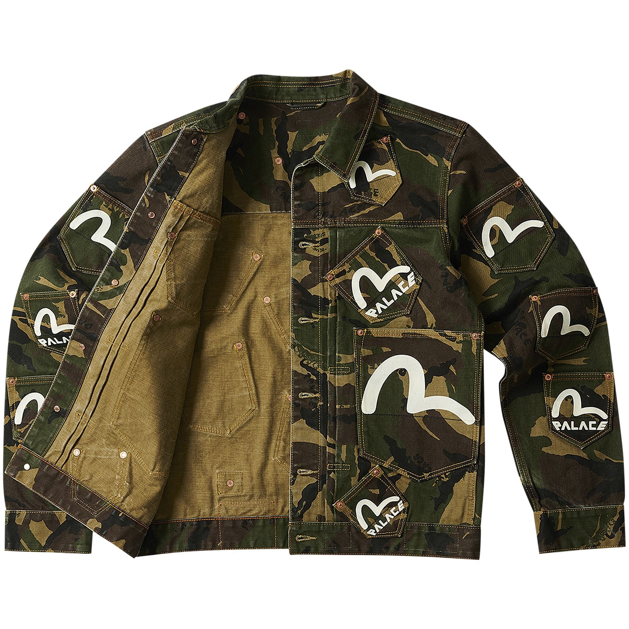 Palace x Evisu Type One Denim Jacket 'Camo' - 2