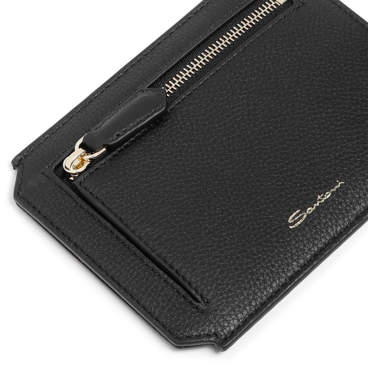 Black tumbled leather document holder - 4