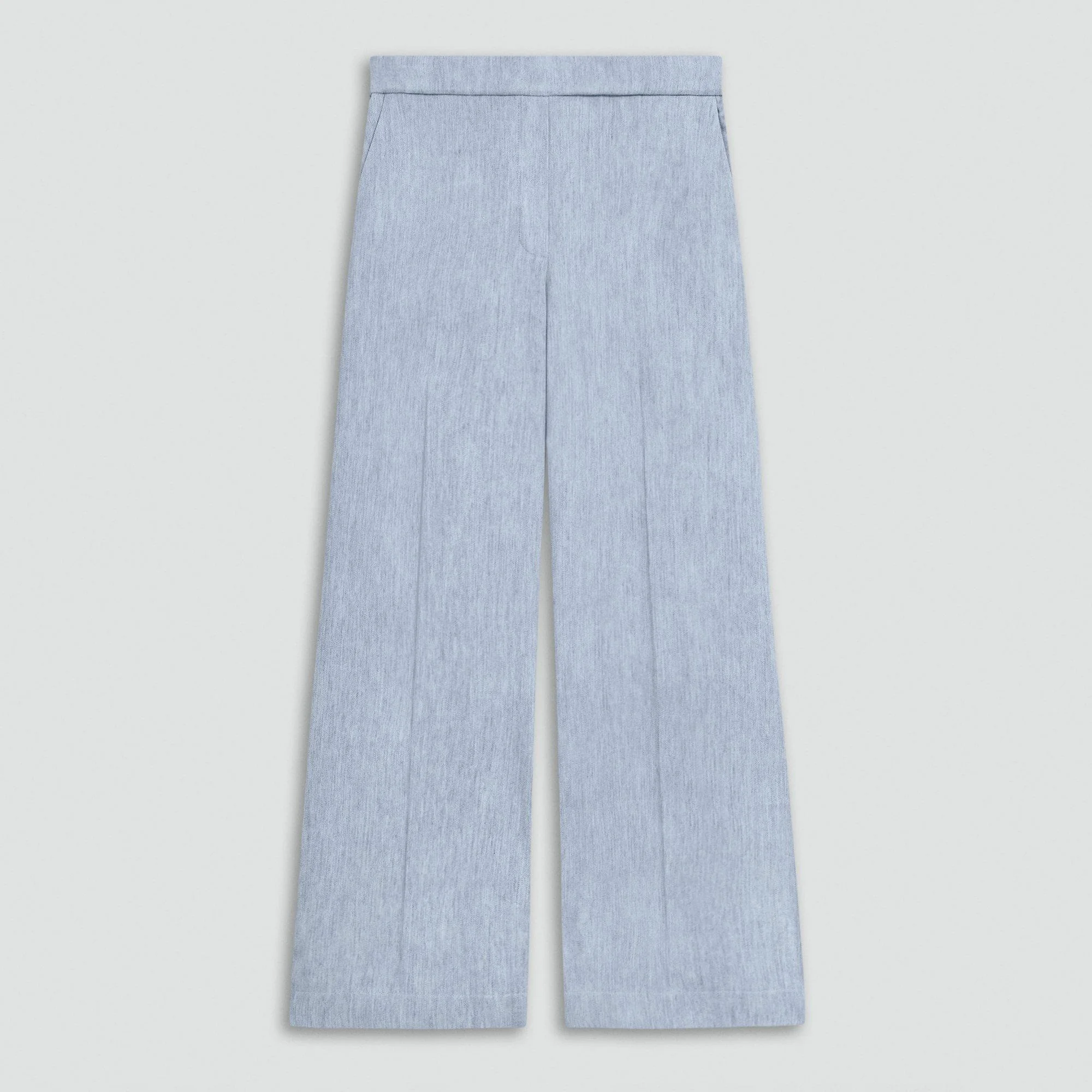 Classic Straight Pull-On Pant in Fluid Linen - 1