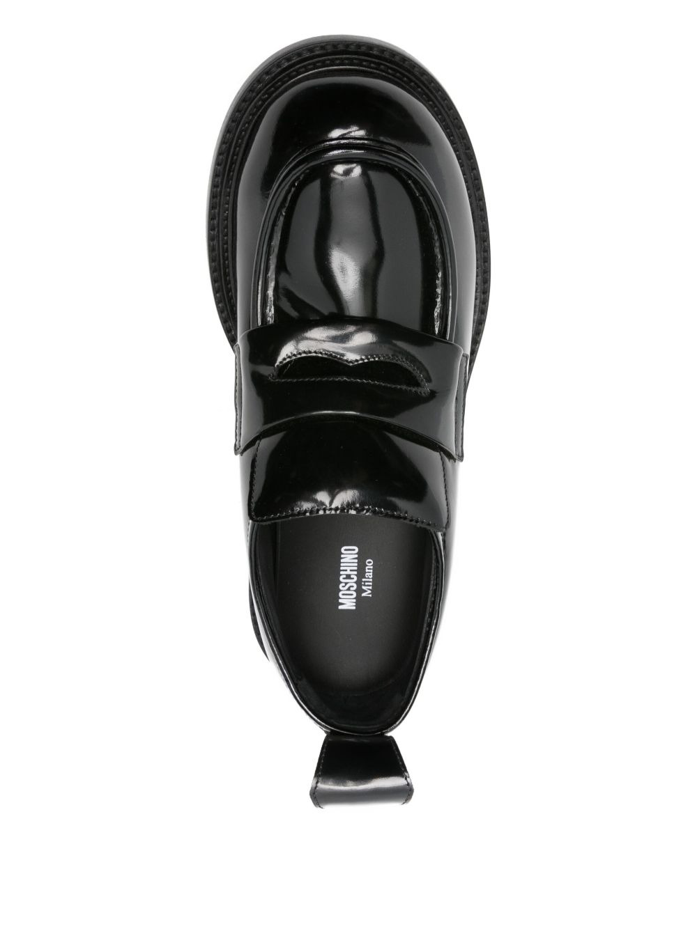 penny-slot leather loafers - 4