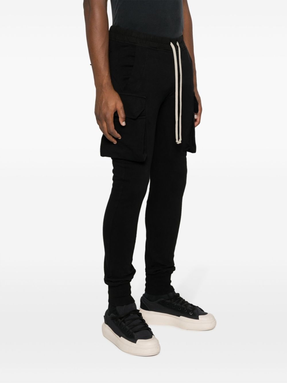 cargo-pocket organic cotton track pants - 3