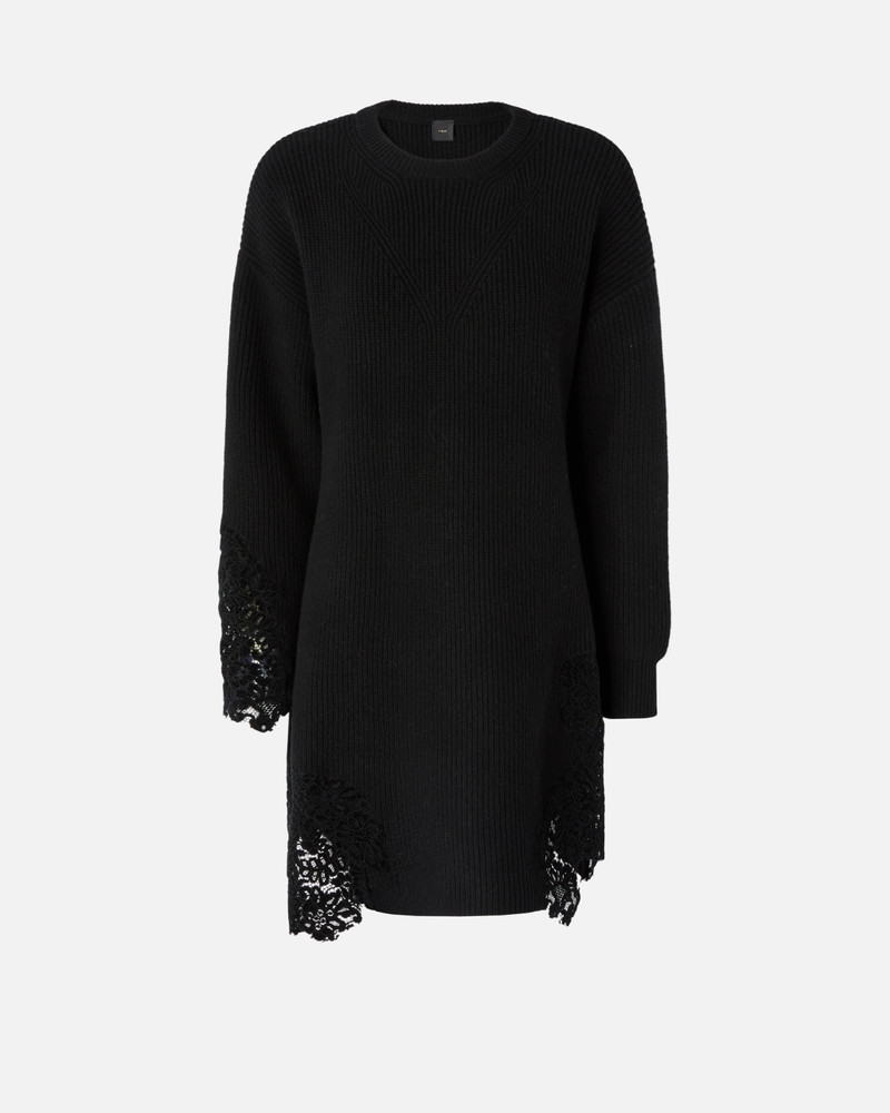 KNIT MINI DRESS WITH LACE 1