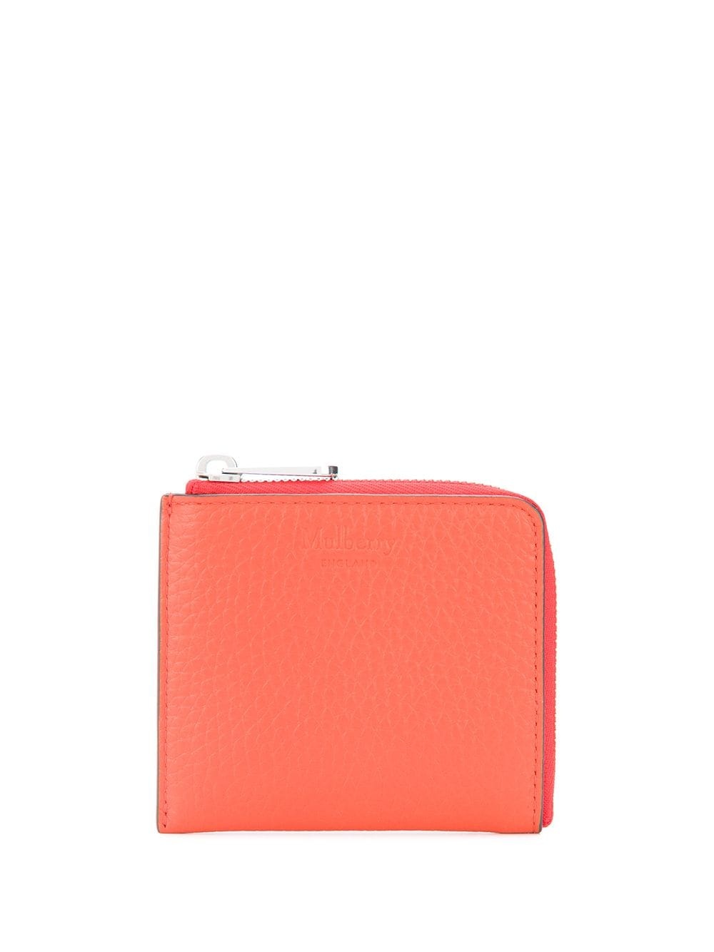 embossed logo zipped wallet - 1