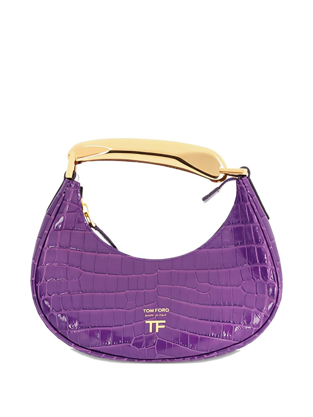 mini crocodile-effect top-handle tote bag - 1