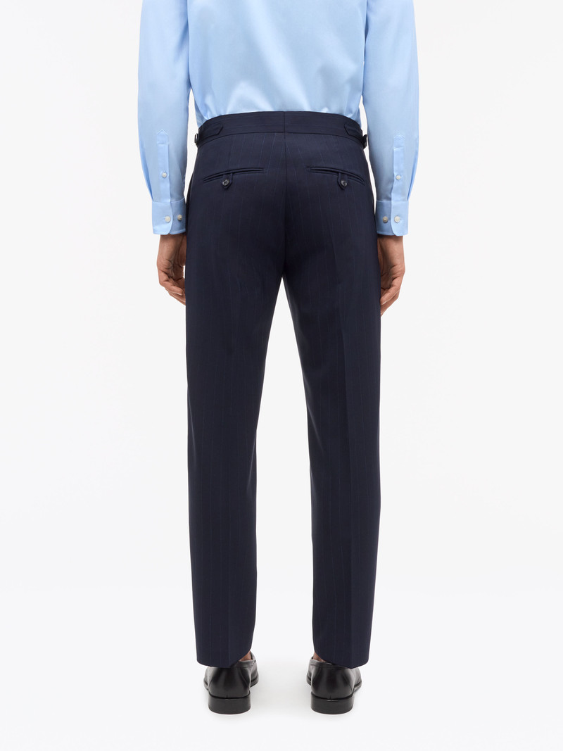 Tense A Pinstriped Wool Trousers 4