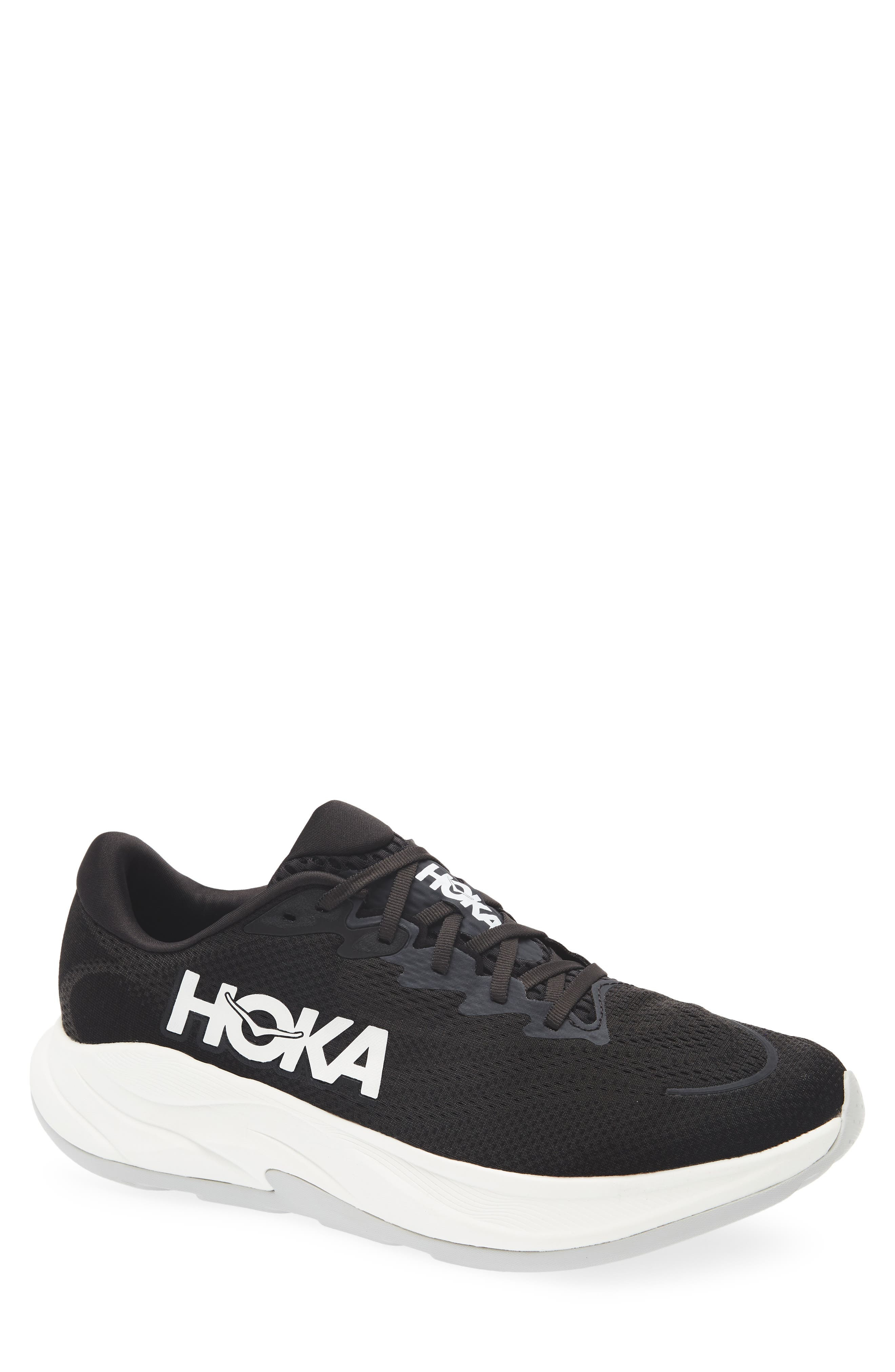 HOKA Rincon 4 Running Shoe in Black /White at Nordstrom - 1