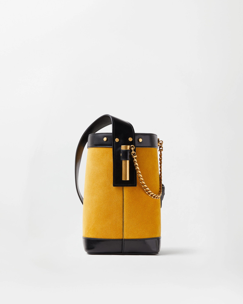 Pivot Small Suede Bucket Bag 3