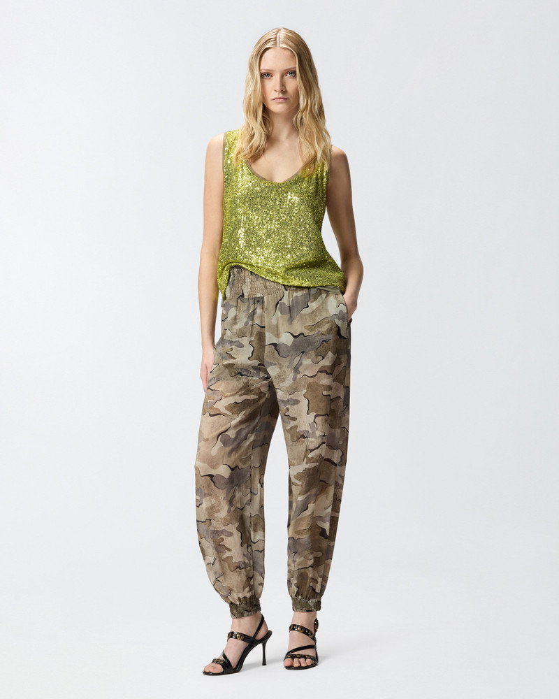 CAMOUFLAGE BALLOON-FIT TROUSERS WITH HIGH WAIST 3