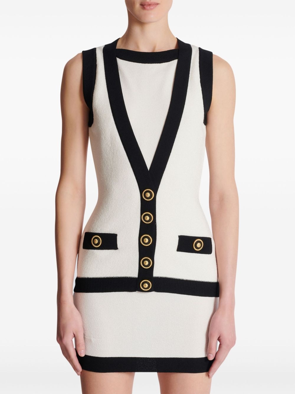 knitted mini dress - 4