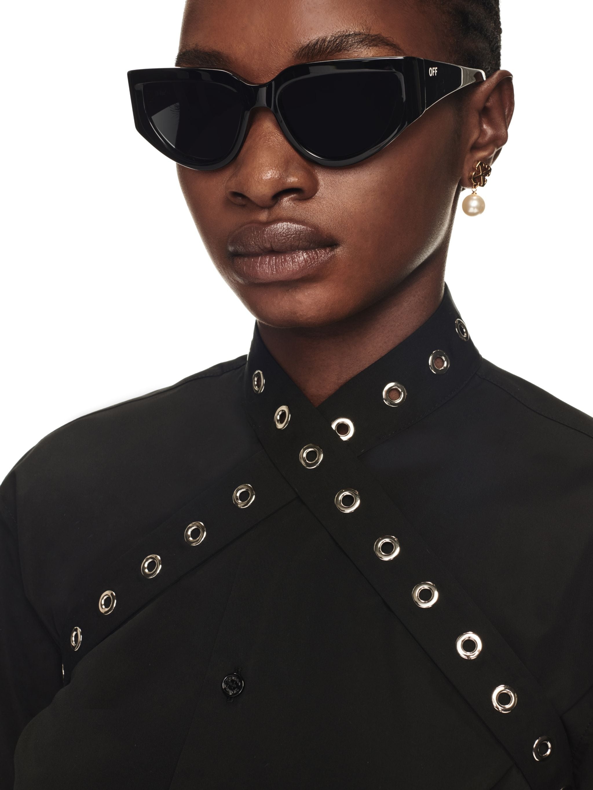 Poplin Belt Eyelets Cross Shirt - 5
