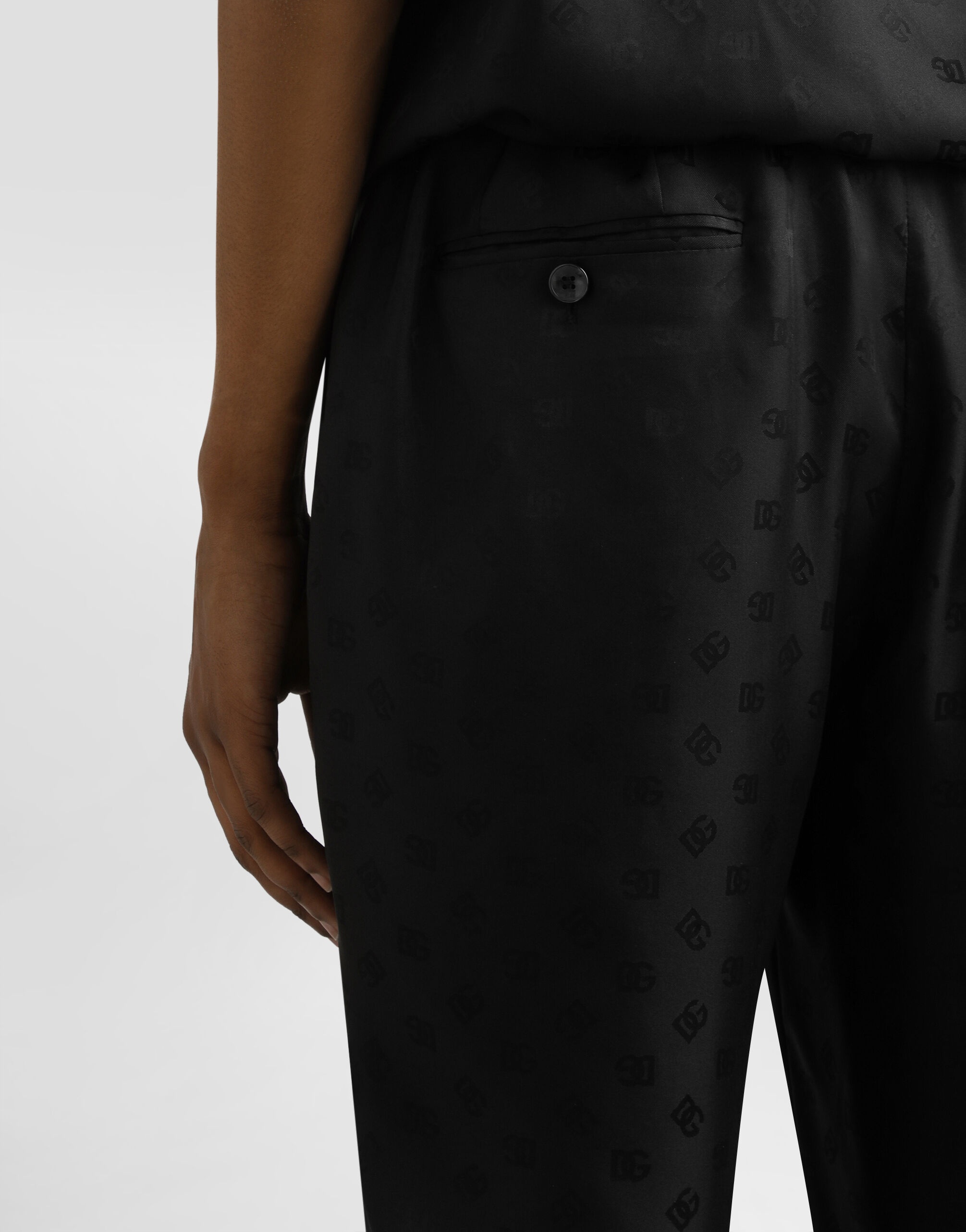 DG logo jacquard trousers - 5