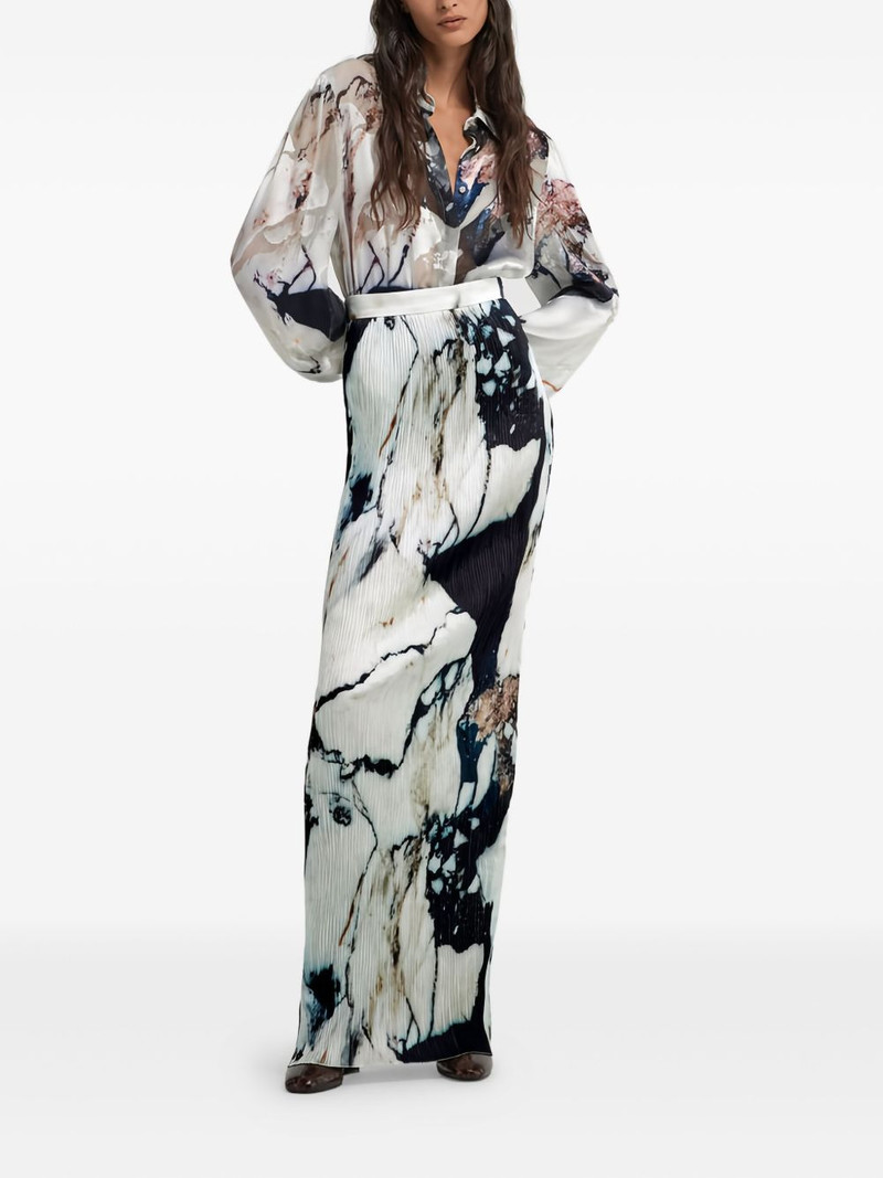 Roberto Cavalli marble-print maxi skirt outlook