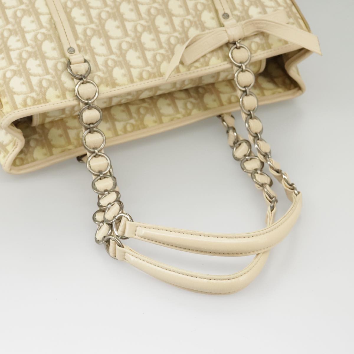 DIOR Trotter Romantic Hand Bag Beige - 7
