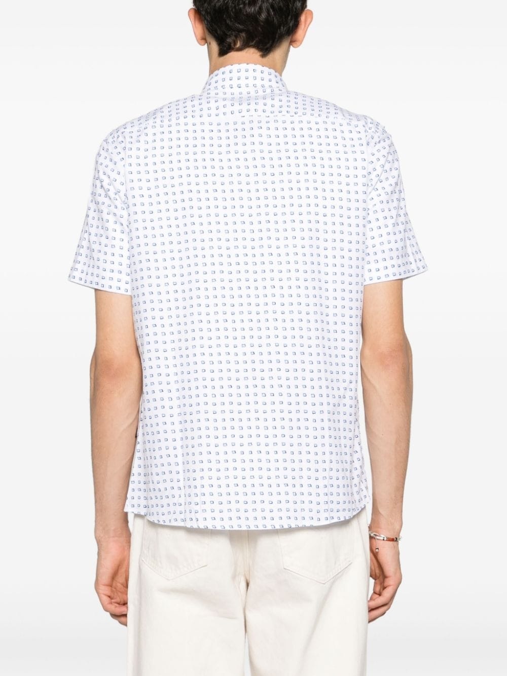 geometric-print cotton shirt - 4