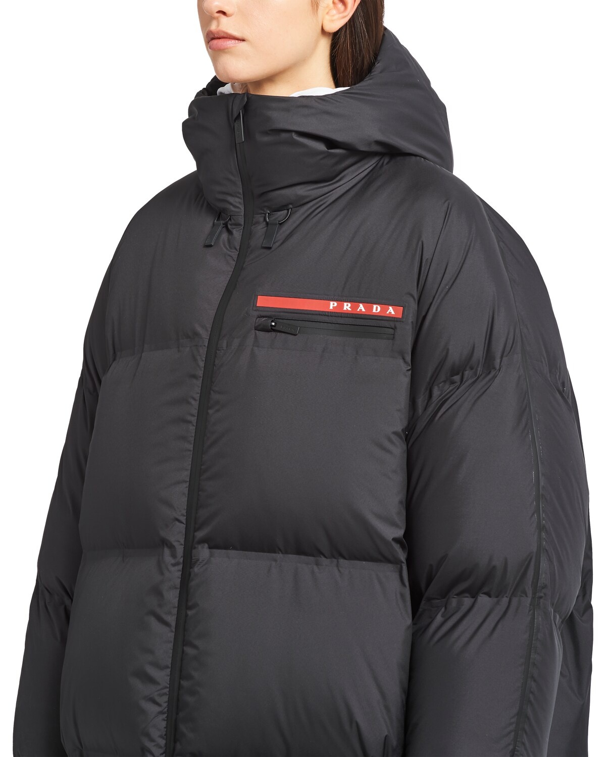 Oversized technical nylon down coat - 5