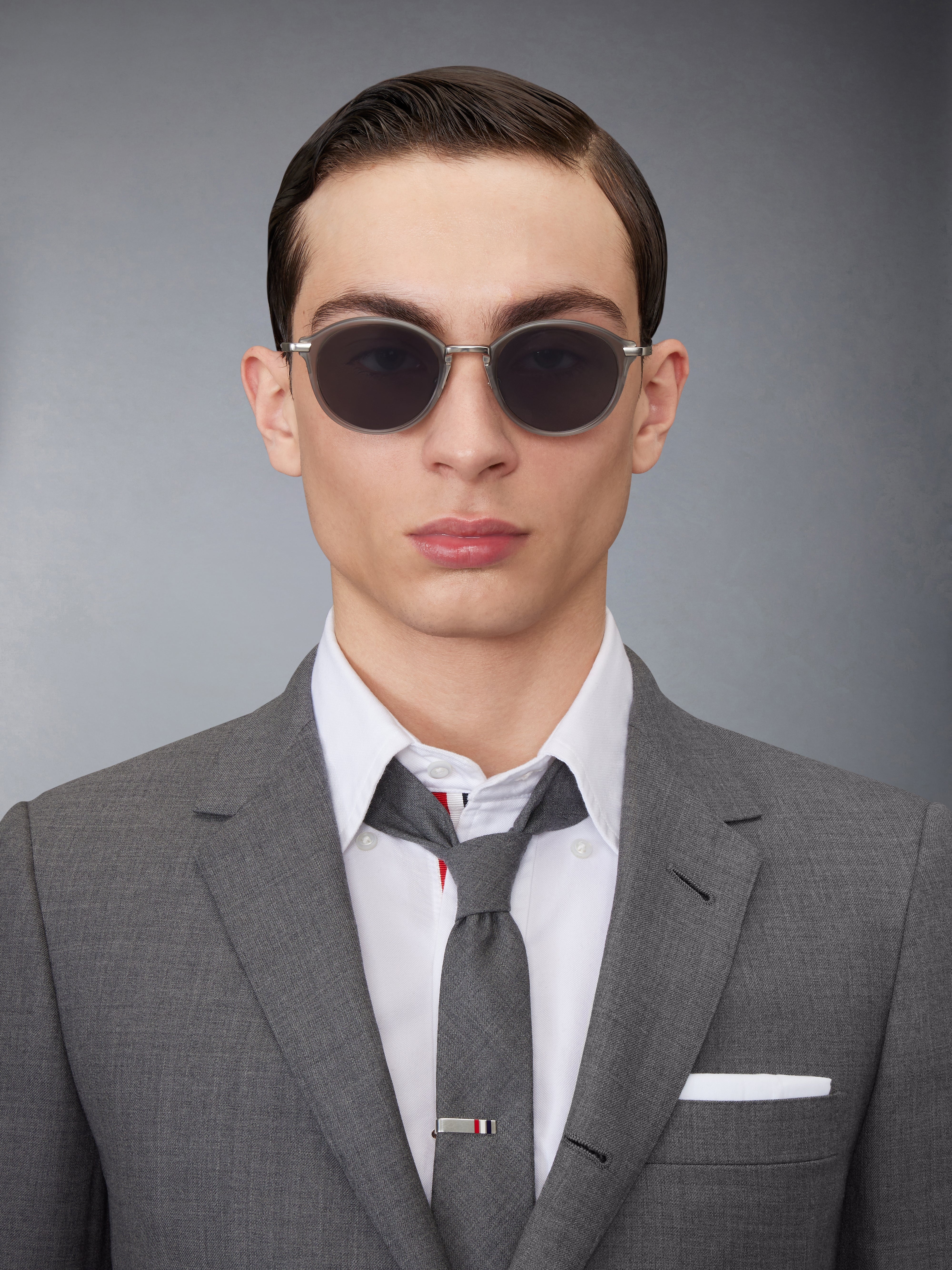 ACETATE AND TITANIUM ROUND SUNGLASSES - 3