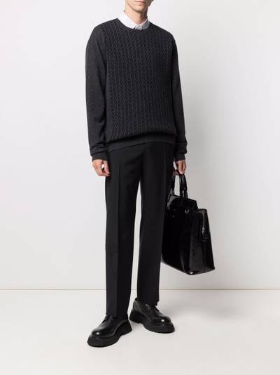 Valentino intarsia-knit logo jumper outlook