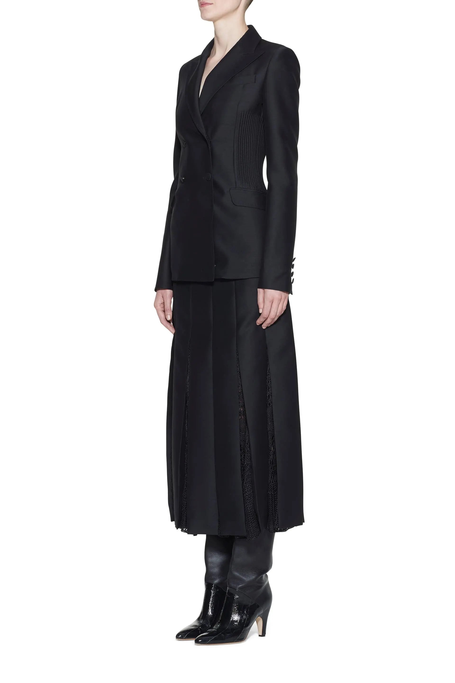 Edith Pleated Skirt in Linen - 3