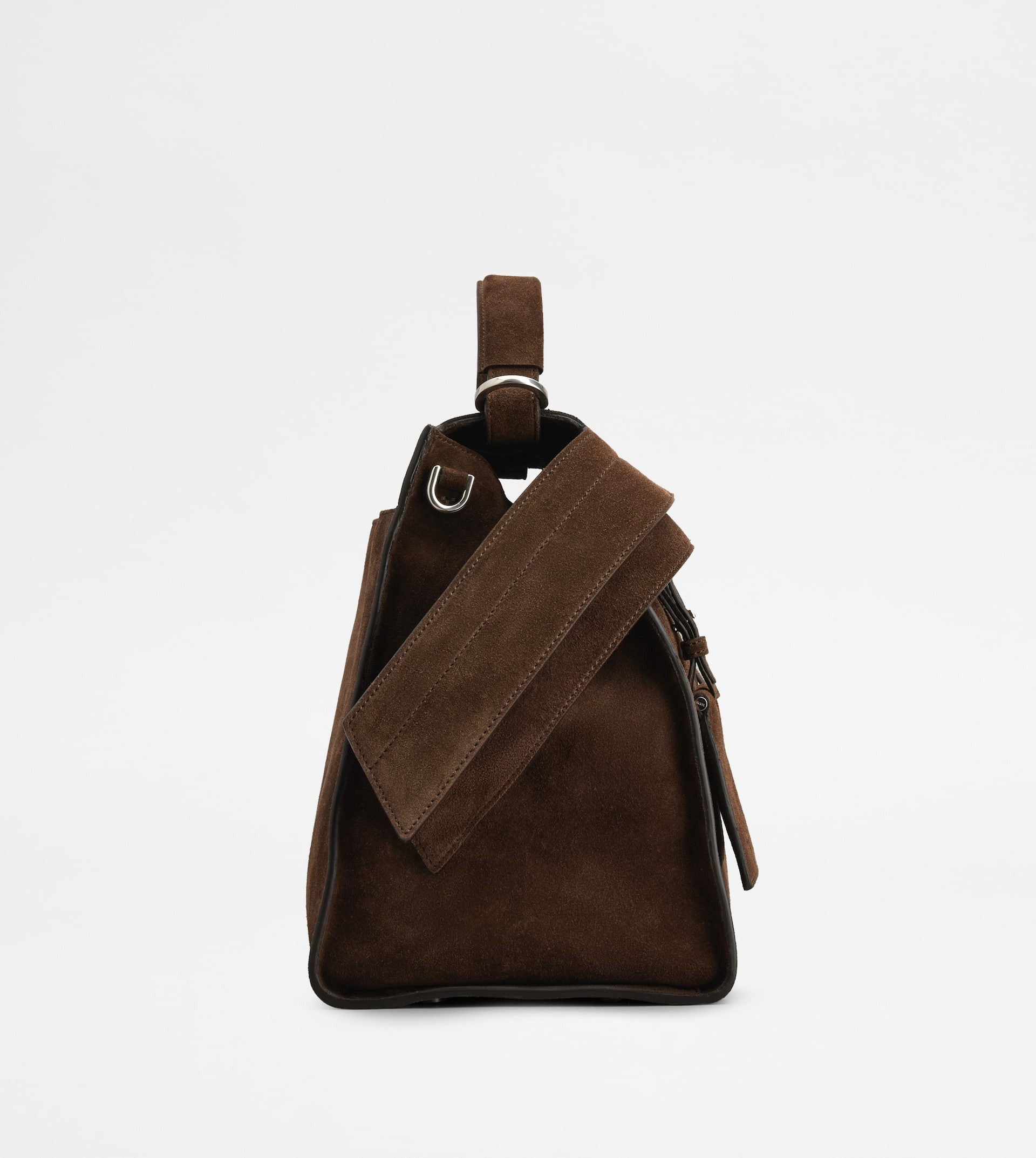 TOD'S WAVE BAG IN SUEDE LARGE - BROWN - 2