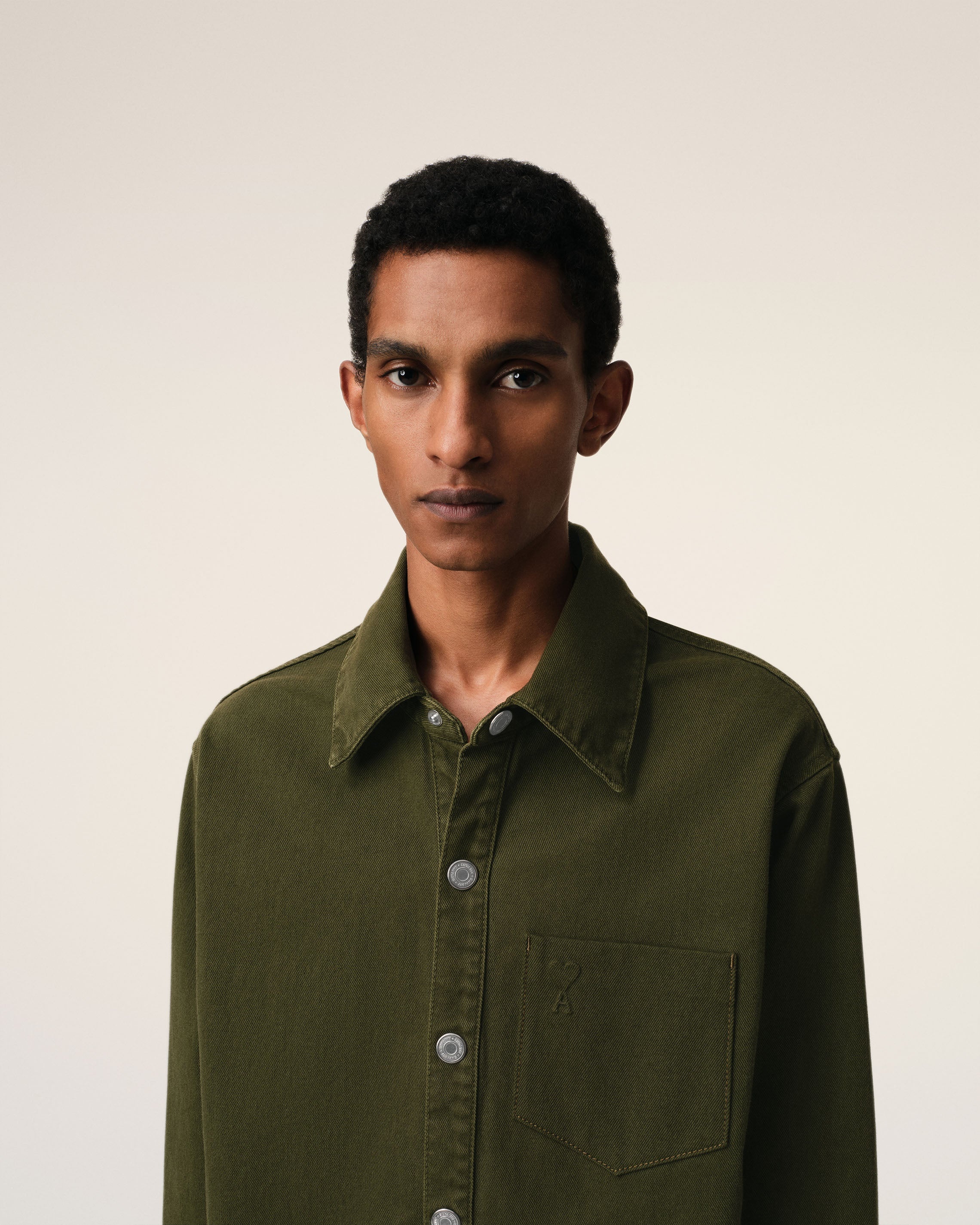 GREEN COTTON AMI DE COEUR OVERSHIRT - 4