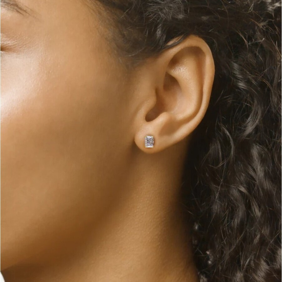 Tresorra - Tresorra 14K Yellow Gold 2 ctw Radiant Cut Lab-Grown Diamond IGI Certified Stud Earrings - 3