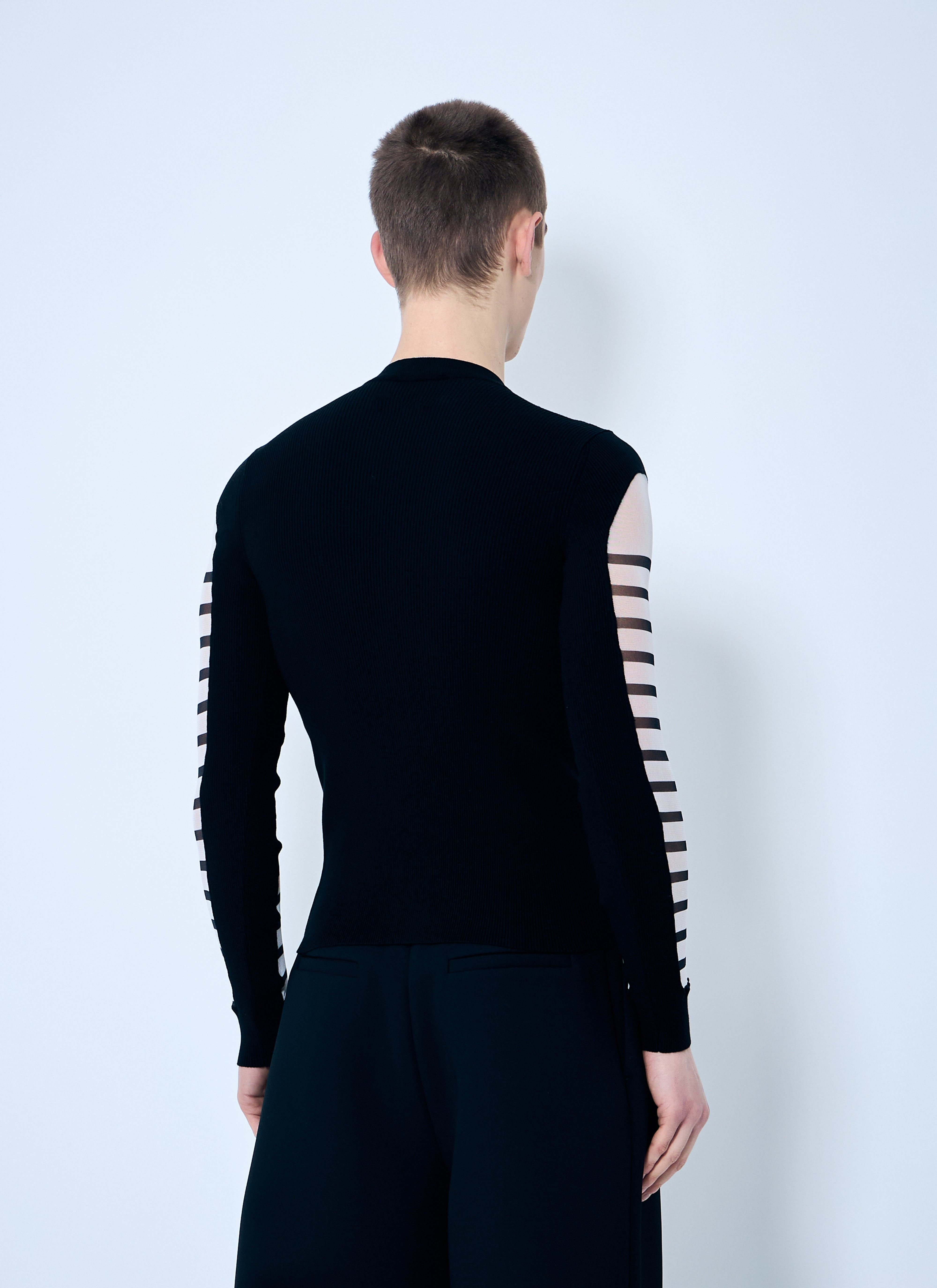 Jean Paul Gaultier Men Marniniere Mesh And Knit Top - 6
