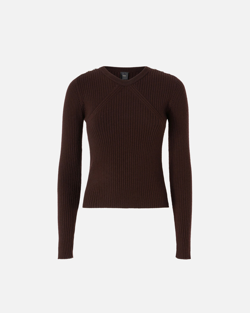 LONG-SLEEVED RIBBED WOOL SWEATER 1