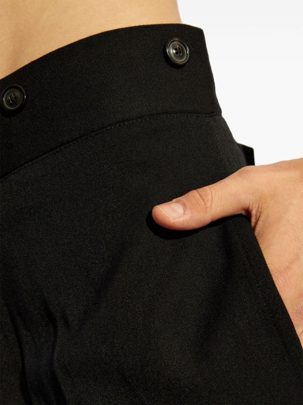 four-stitch wool trousers - 5