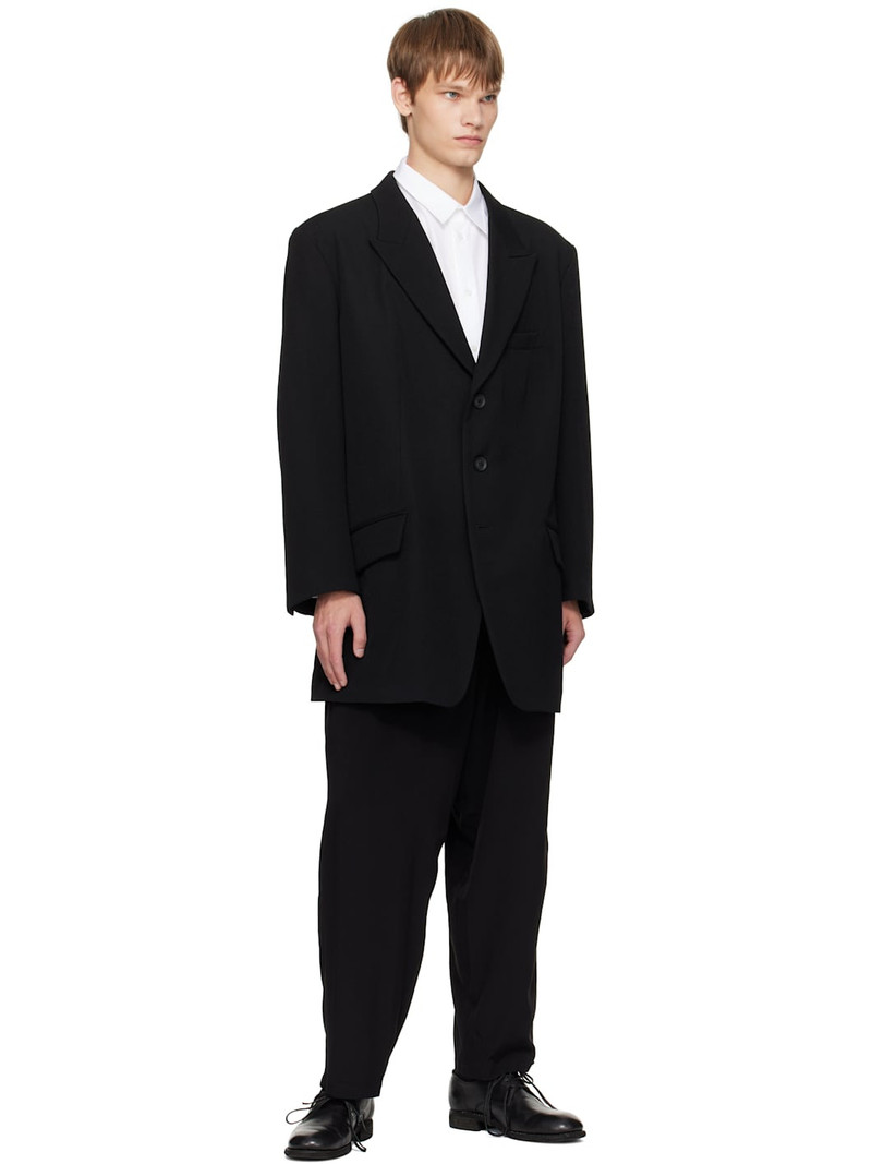 Yohji Yamamoto Black Tuxedo Standard String Trousers outlook