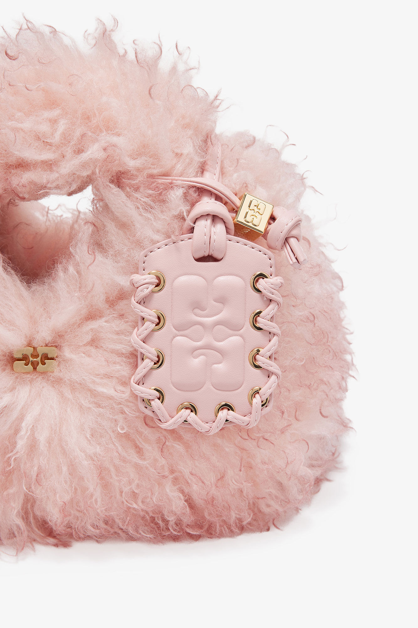 PINK FUR MINI HOBO BAG - 4