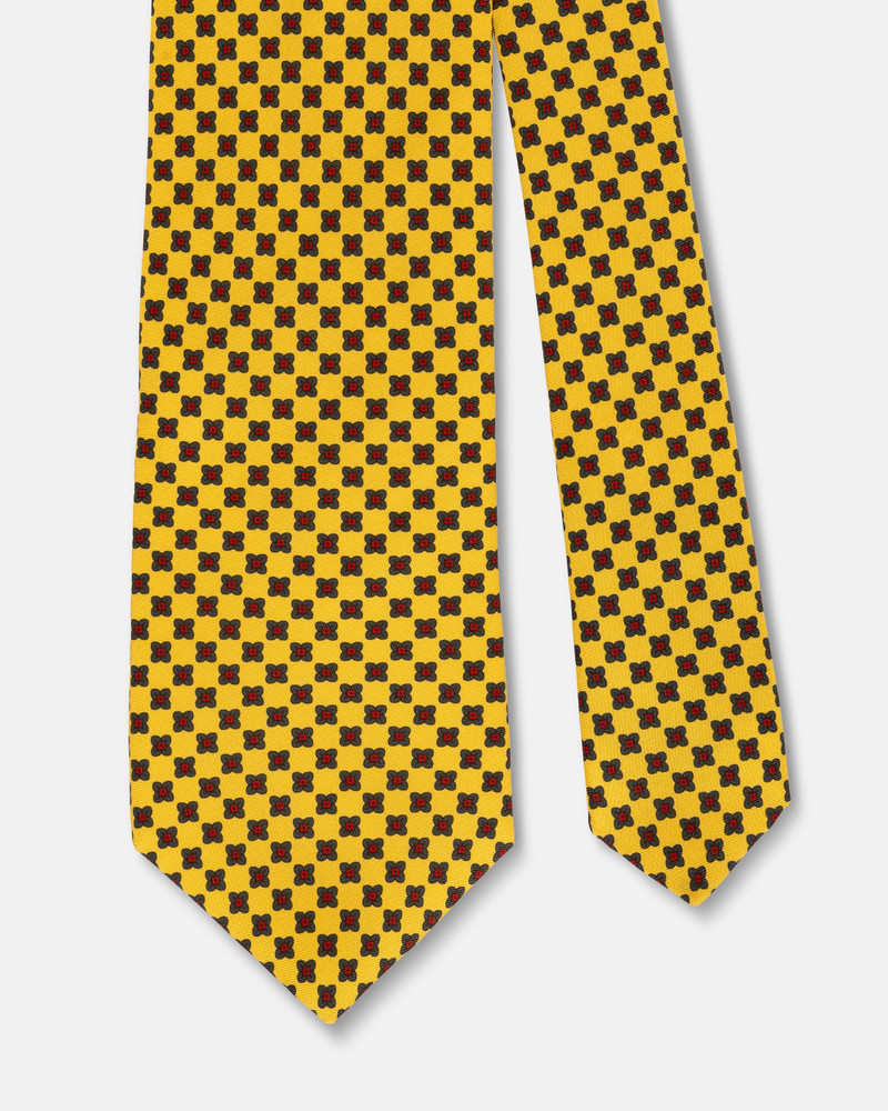 J. PRESS MADE-IN-ENGLAND YELLOW COROLLA FOULARD TIE outlook